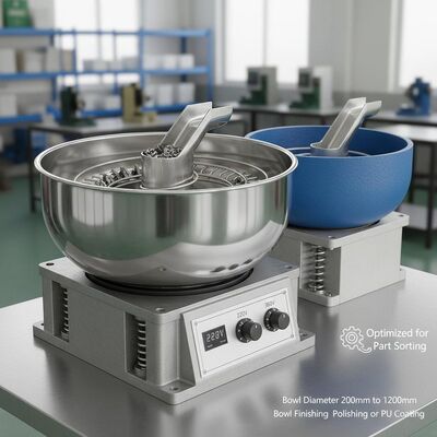 220V 380V Vibratory Bowl Feeder Offering Bowl Diameter 200mm to 1200mm and Bowl Finishing Polishing or PU Coating Optimized for Part Sorting