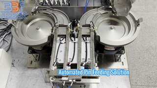 Maßgeschneiderter automatischer elektrischer Steckverbinder aus 304-Edelstahl mit Metallstiften, vibrierender Futternapf